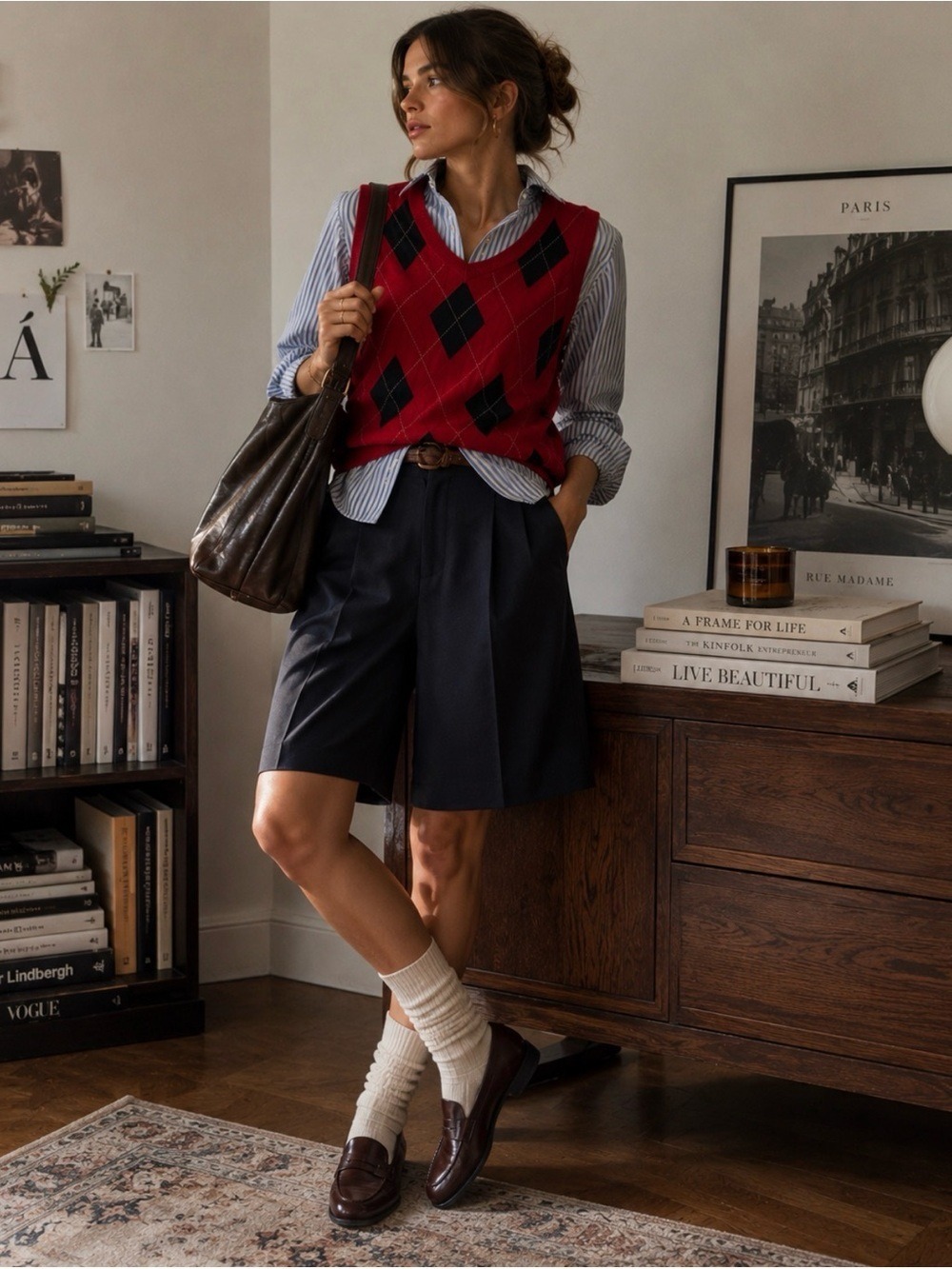 VNTG Sport Haley Argyle Summer Vest